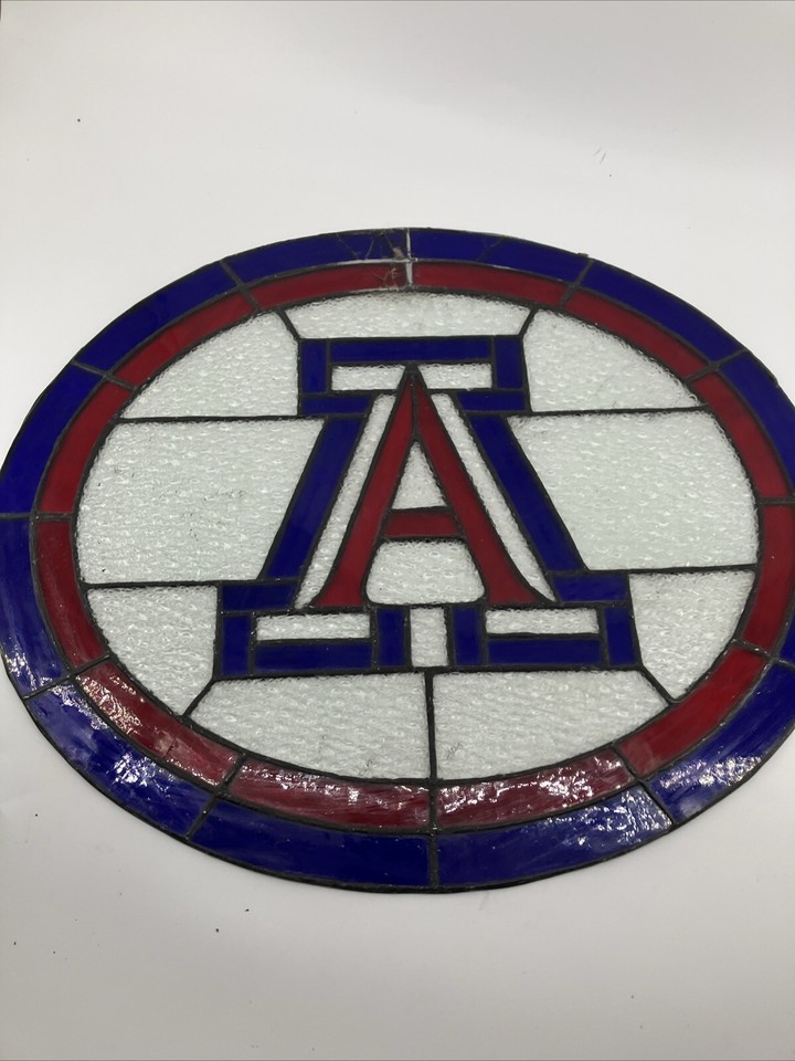 Vintage University Of Arizona Wildcats Tucson Stained Glass Has Small