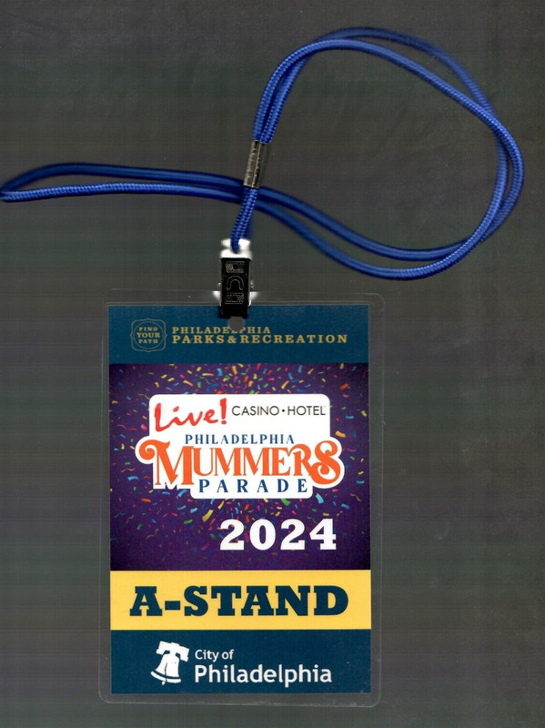 City of Phila.  2024 Mummers Parade LIVE! CASINO + HOTEL A STAND plastic lanyard