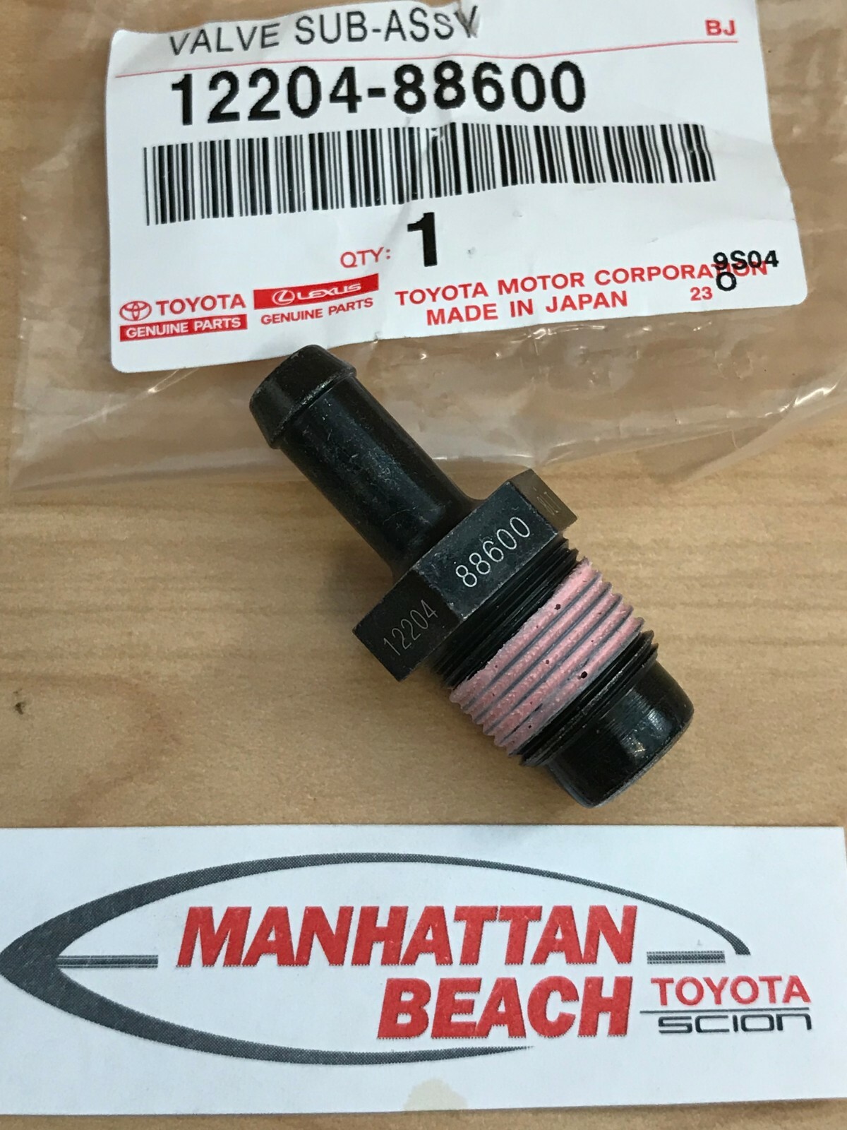 NEW GENUINE TOYOTA PCV VALVE 1220488600 1.8L 2ZZGE eBay