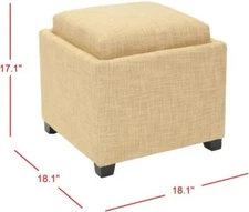Safavieh Harrison Single Tray Ottoman, Reduced Price 2172716950 HUD8233E