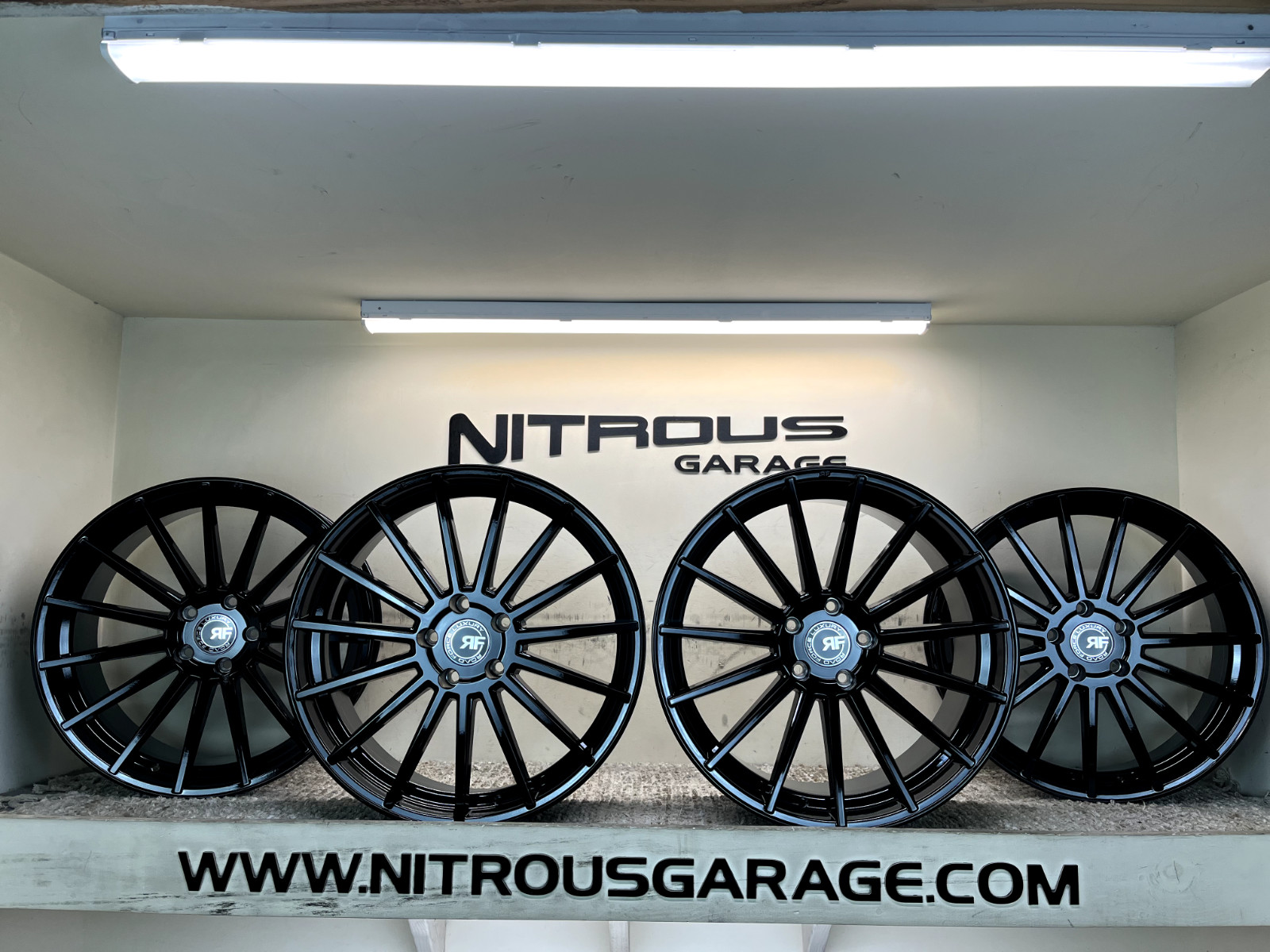 22 BLACK STAGGERED CONCAVE RF15 WHEELS MASERATI QUATTROPORTE & GHIBLI 2014-2024