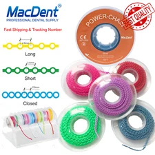 Dental Power Chains Ortho Elastic Ultra Spool Closed/Short/Long For Wire Braces