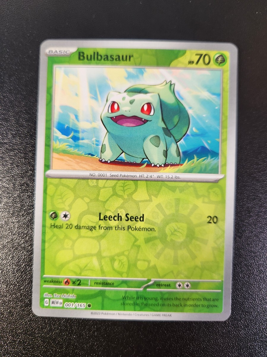 Pokemon TCG Bulbasaur 001/165 Scarlet & Violet - 151 Reverse Holo