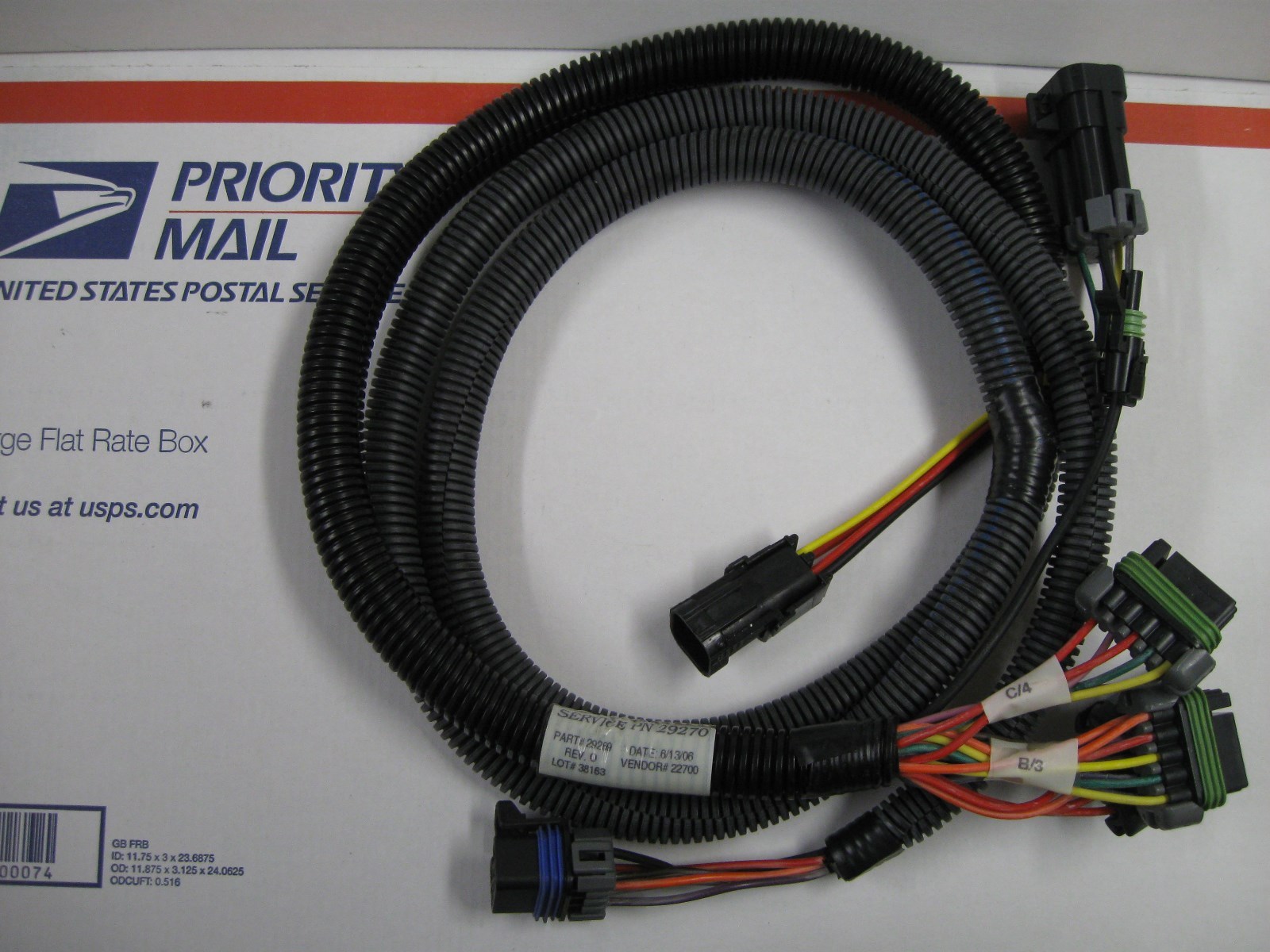 WESTERN FISHER PLOW 3 PORT HEADLIGHT HARNESS 29270 SOME GMC CHEVY