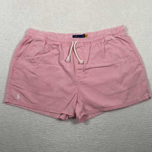 Polo Ralph Lauren Shorts Herren groß rosa Stretch elastischer Bund Kordelzug Tasche