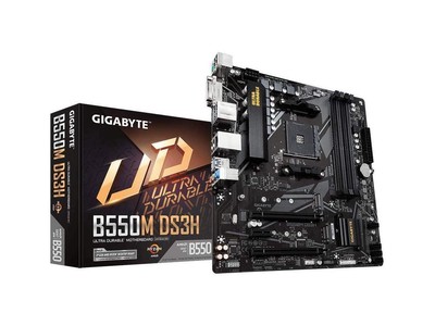 NEW GIGABYTE B550M DS3H AM4 AMD B550 Micro-ATX Motherboard w Dual M.2 SATA 6Gb/s