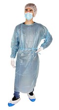 Medi-Inn PP-Schutzkittel PE-Vollbeschichtung (139 x 139 cm, blau, 10 St&uuml;ck)