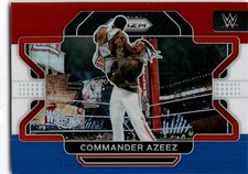2022 Panini Prizm WWE #89 Commander Azeez Red, White and Blue
