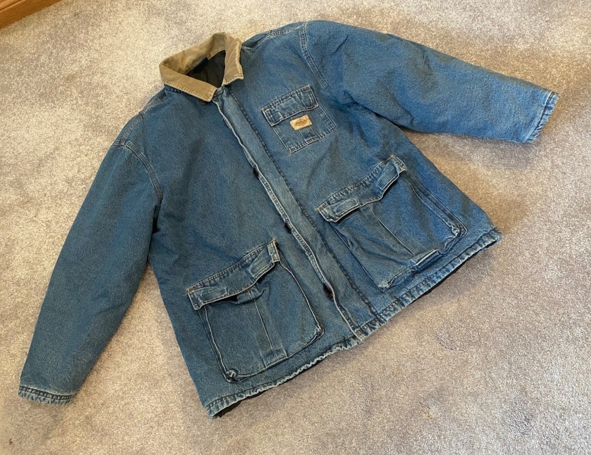 Dickies Denim Jacket With Quilted Lining & Corduroy Collar XL | eBay