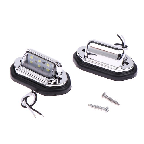 2Pcs Car License Plate Lights 6 LED Universal Car Light Safety Driving Lamp - Picture 8 of 12