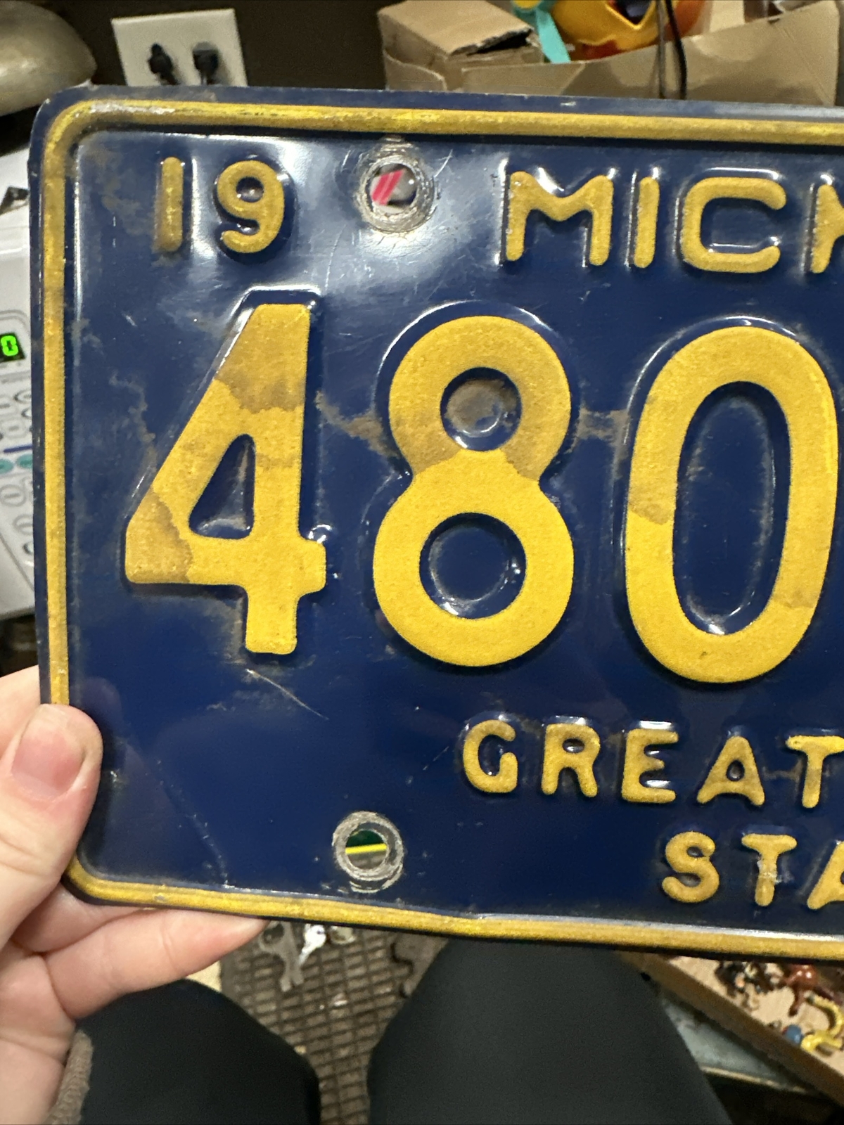 1972 Michigan Dealer License Plate 480D76 Great Lake State eBay