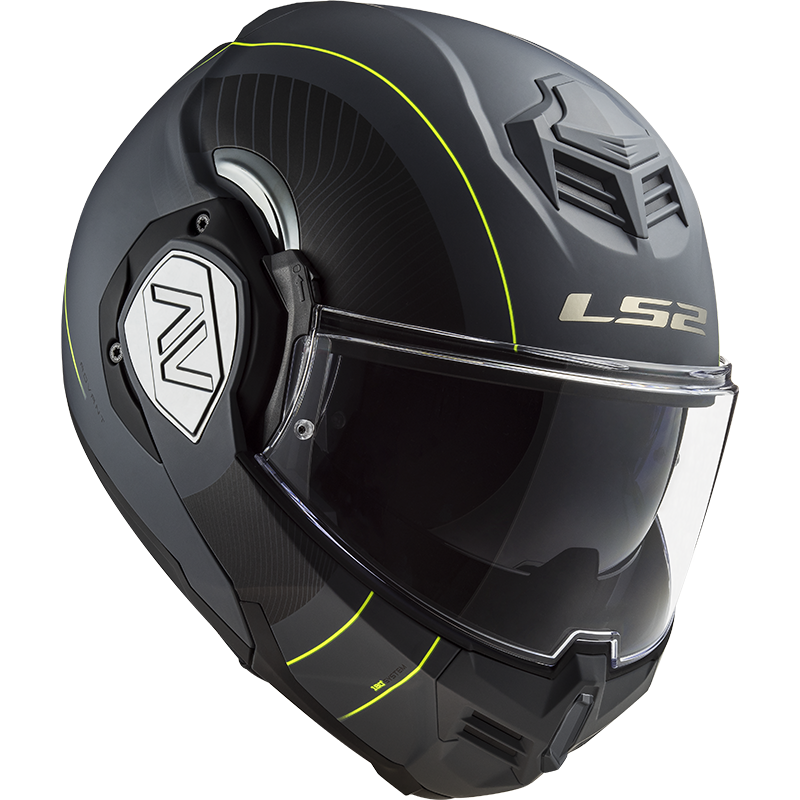 LS2 FF906 Advant Cooper Matt Titanium Schwarz Klapphelm Motorrad Helm