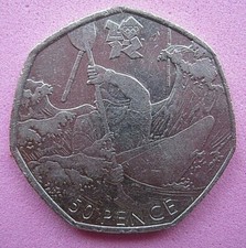CANOEING     OLYMPIC 50p COIN    2011      CIRCULATED   +++ - Available on eBay
