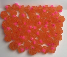 Pink - 5 Dozen (60) Cured King Salmon Egg Sacks Steelhead Trout Bait Sacs