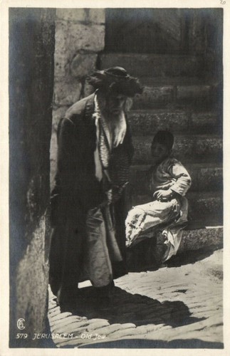 PC JUDAICA, JERUSALEM, OLD JUDE, Vintage ECHTFOTO Postkarte (b40102)