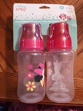 Disney Baby Wide Neck 11oz Baby Bottles 2 pack BPA Free Minnie Mouse
