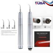 SANDENT Dental Ultrasonic Air Perio Scaler Handpiece Hygienist 2 4-Holes 3 Tips