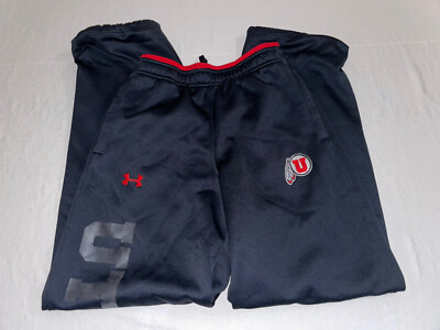 Under Armour University Of Utah Utes Black Sweatpants Pants Men's Small NWOT!