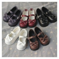 1/4 BJD Shoes 6cm Doll Hand Made With Bowknot For 1/4 BJD Dress Shoe MDD Doll