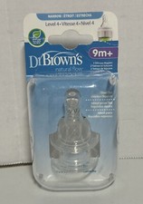 Dr. Brown's Natural Flow Standard Silicone Bottle Nipple, Level 4, 2-Count