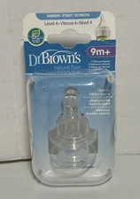Dr. Brown's Natural Flow Standard Silicone Bottle Nipple, Level 4, 2-Count