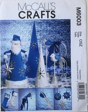 McCalls 6003 Christmas Stockings Ornaments Trees Centerpiece Sewing Pattern