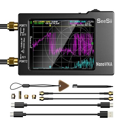 SEESII Nanovna-H Vector 10KHz-1.5GHz Network Antenna Analyzer S Parameters MF HF