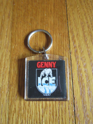 Vtg Genesee Beer Polar Bear Keychain Genny Ice Key Ring Lucite