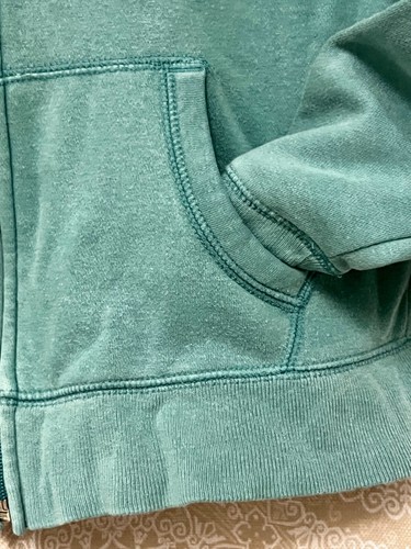 Girls Gap Kids pastel Green Zip Up Hoodie Sz XL (12- 13) short cut - Picture 4 of 11
