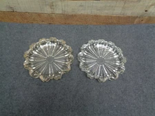 Vintage Glass Ashtrays - Lot of 2 - Clear 5-1/2"