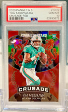2020 Rookies & Stars Tua Tagovailoa RC Red Crusade Prizm #40/75 PSA 10 GEM 🔥