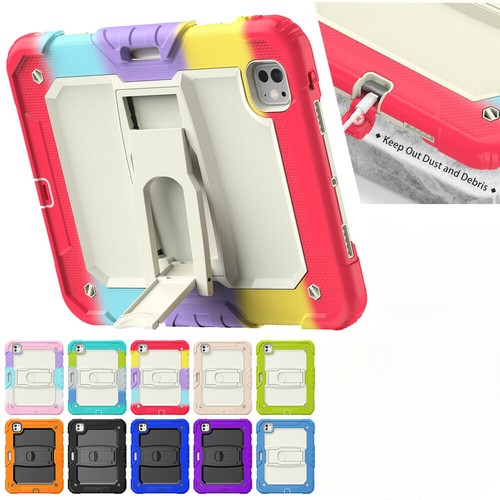 For iPad Pro 13/Air 13 11 inch Heavy Duty Full Body Case Stand Cover with Strap - Picture 3 of 30