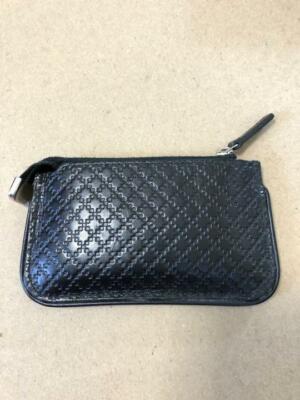 Auth Gucci Coin Case Key Chain #9201 Mini Wallet Diamante Black Leather  Unisex