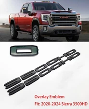 NEW Door Overlay Emblem Matte Black For 2020 - 2023 GMC Sierra 3500HD