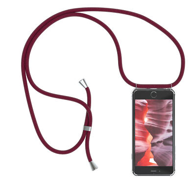 Für Apple iPhone 6 iPhone 6s Hülle mit Kette Band Seil Case zum Umhängen Rot