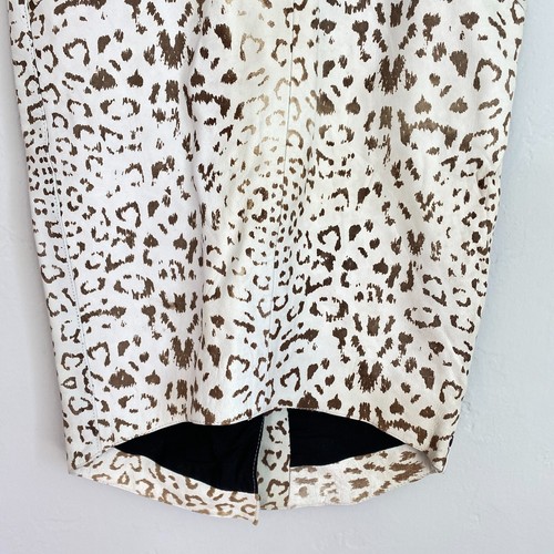 One Teaspsoon Savage Real Leather Skirt Women Size XS Leopard Mint Green New - Picture 4 of 11