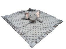 Pro Goleem Gray Elephant Security Blanket Baby Lovey minky dots satin sleeping