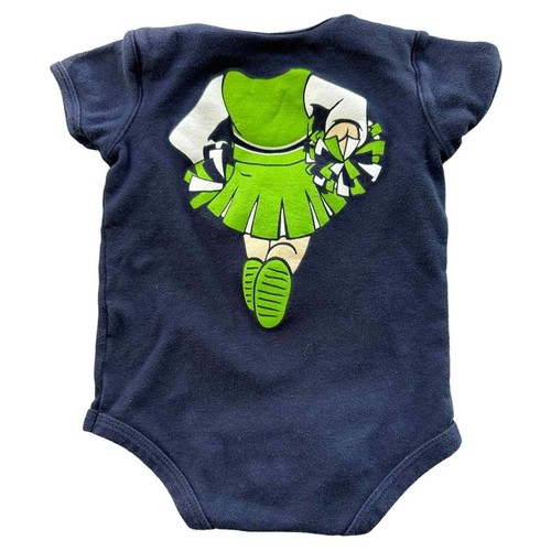 Seahawks Baby Cheerleader Cotton One Piece Navy Blue & Green Size 18 Month - Picture 2 of 4