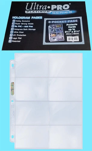 25 ULTRA PRO PLATINUM 8-POCKET Pages Vintage Bowman Card Coupon Sports Protector