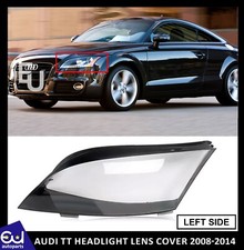 FOR AUDI TT LEFT PASSENGER SIDE FRONT HEADLIGHT HEADLAMP LENS COVER 2008-2014
