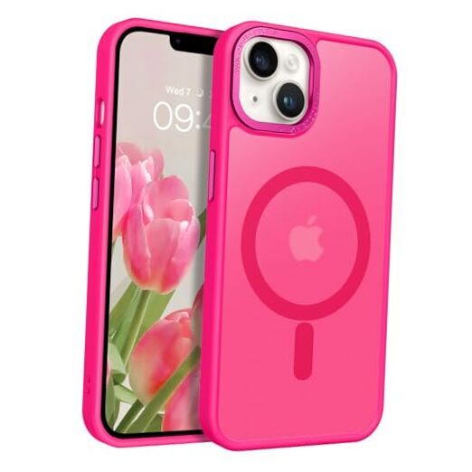 for iPhone 14 Plus Phone Case, iPhone 14 Plus Magnetic Case Hot Pink