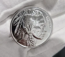 1 oz Silver Round - Buffalo - 9Fine Mint - w/Original 9Fine Mint Mark on Reverse