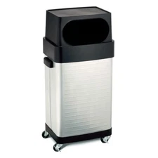Seville Classics UltraHD Rolling 17 Gallon Stainless Steel Trash Can