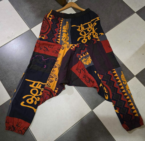 MARSWORT mehrfarbige Baumwolle Harem Yoga Baggy Genie Boho Hose Größe XL - Bild 5 von 13