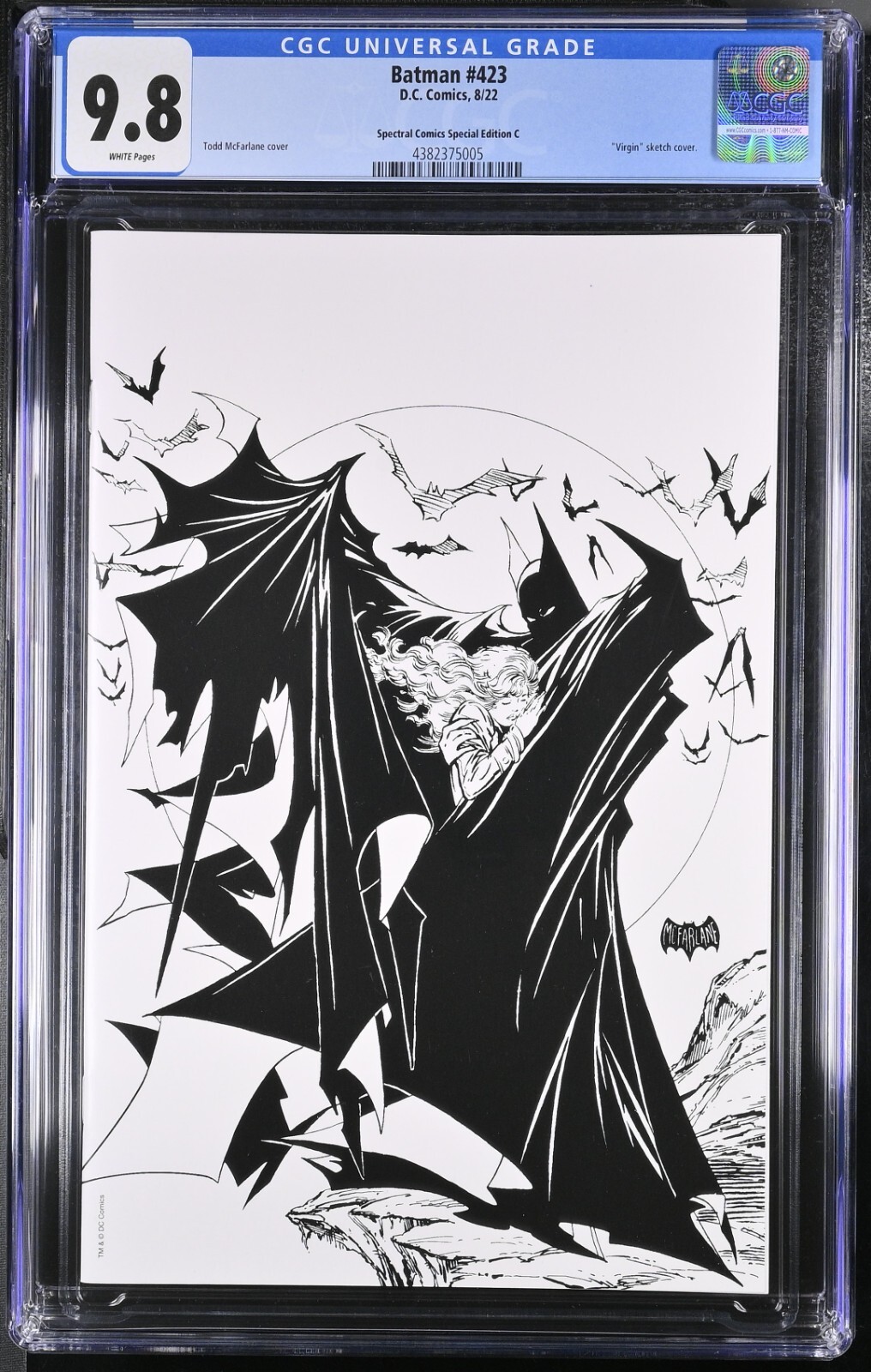 🔥 Batman #423 Virgin Cover Variant McFarlane Spectral Comics Edition C CGC 9.8