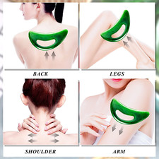 Body Gua Sha Massage Tool Large Gua Sha Set with Hand Grip Resin Guasha Board