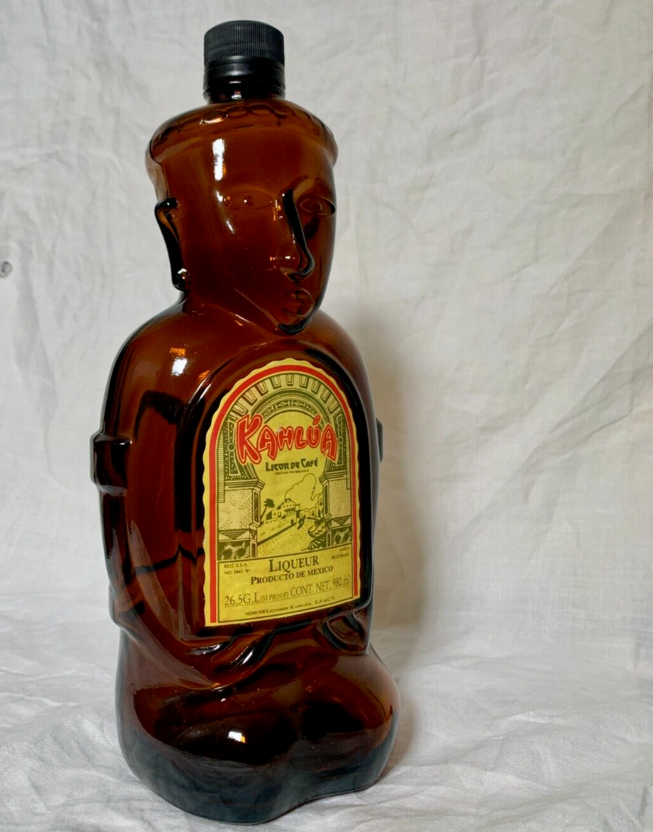 1996 Heritage Edition Mexican Tiki Mayan Figure Kahlua Bottle w