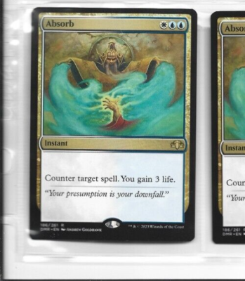 Absorb Magic The Gathering Dominaria Remastered Rare MTG CCG GAME CARD Absorb Magic The Gathering Dominaria Remastered Rare MTG CCG GAME CARD