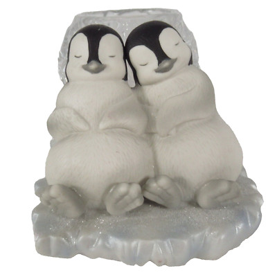 Partylite Christmas Penguins Couple Candle Holder POLAR PALS Pair  Winter P90303
