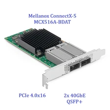 Mellanox ConnectX-5 MCX516A-BDAT: Dual 40GbE Network Interface Card - PCIe4.0x16